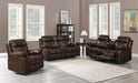 Myleene Chestnut Leather Three-Piece Living Room Set image