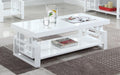 Transitional Glossy White Coffee Table image