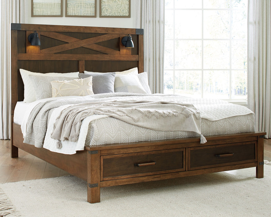 Wyattfield - Panel Bed With 2 Storage Drawers