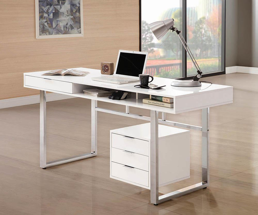 G800897 Contemporary White Writing Desk image