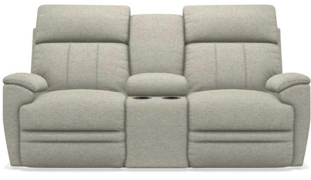 LaZBoy Talladega Dove Power Reclining Loveseat with Console