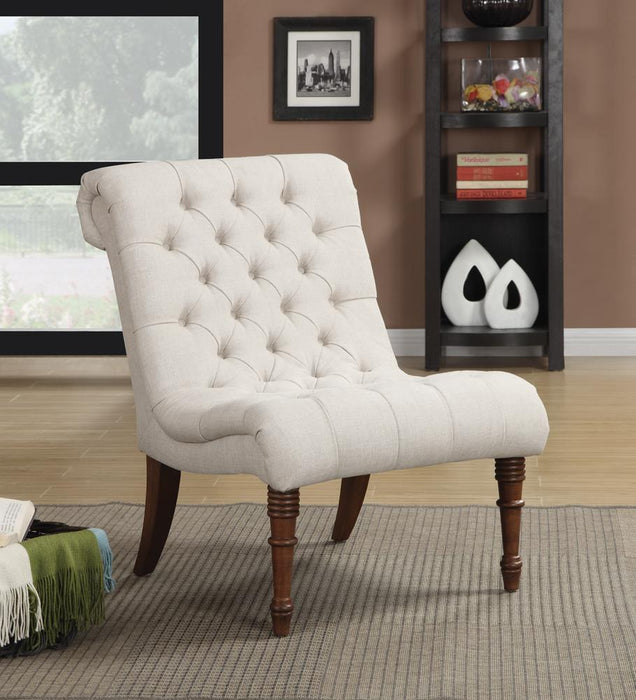Traditional Oatmeal Slipper Chair image