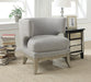 Transitional Grey Exposed Wood Accent Chair image
