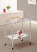 Traditional Chrome and Glass Serving Cart image