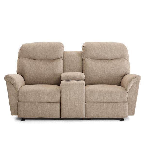CAITLIN LOVESEAT LEATHER ROCKING CONSOLE LOVESEAT- L420CC7