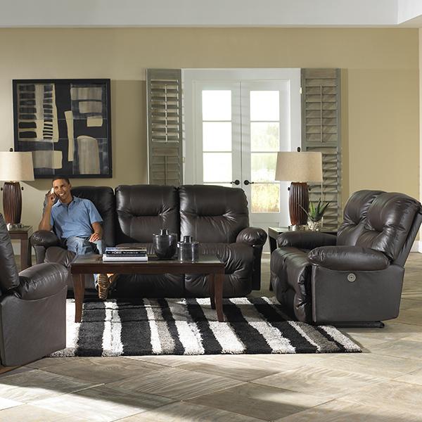 ZAYNAH COLLECTION LEATHER RECLINING SOFA- S501CA4