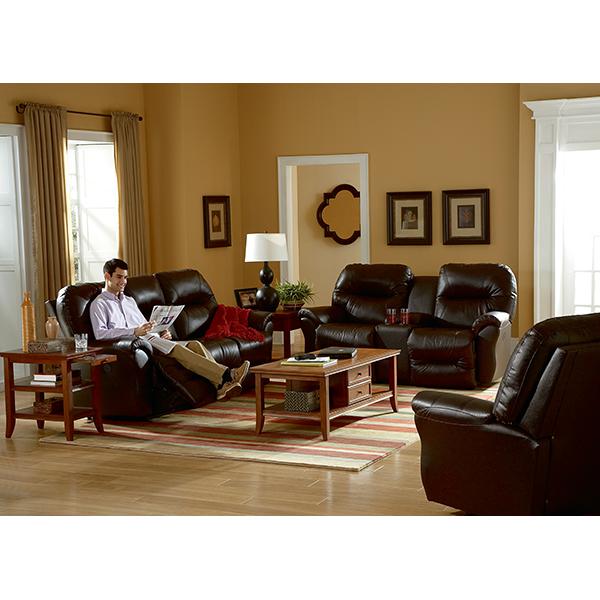 BODIE LOVESEAT LEATHER POWER ROCKING CONSOLE LOVESEAT- L760CQ7