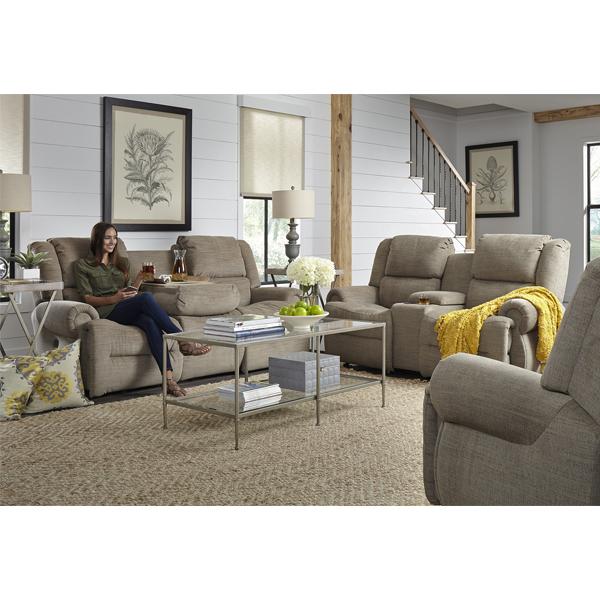 GENET COLLECTION LEATHER POWER RECLINING SOFA W/ FOLD DOWN TABLE- S960CZ4