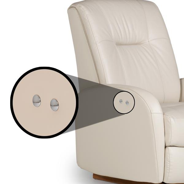 RUDDICK LEATHER SPACE SAVER RECLINER- 2A44LV