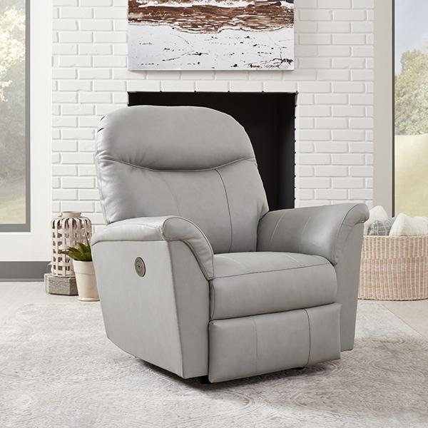 CAITLIN LEATHER POWER SPACE SAVER RECLINER- 4NP24LU