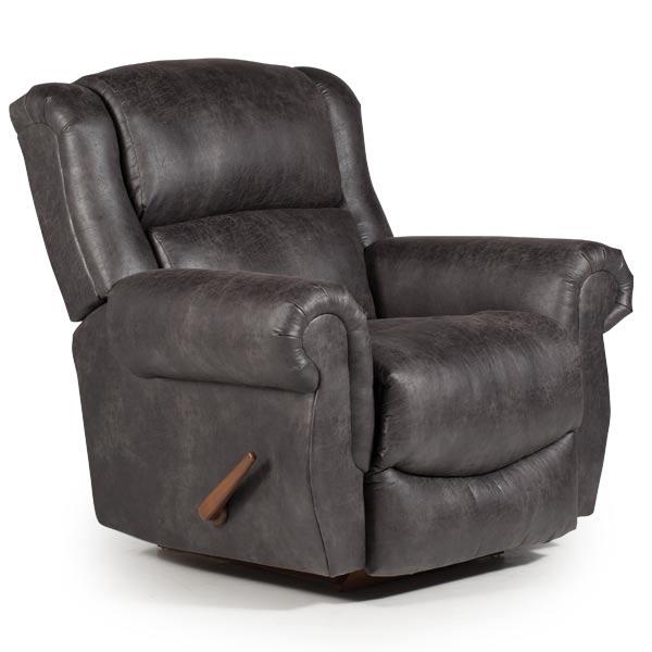 TERRILL LEATHER SPACE SAVER RECLINER- 8N74LU image