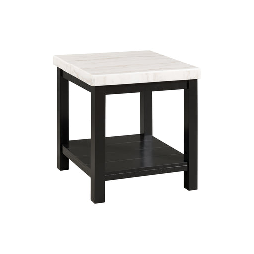 Marcello White Marble Square End Table image