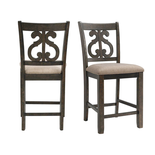Stone Counter Swirl Back Side Chair Set of 2 image