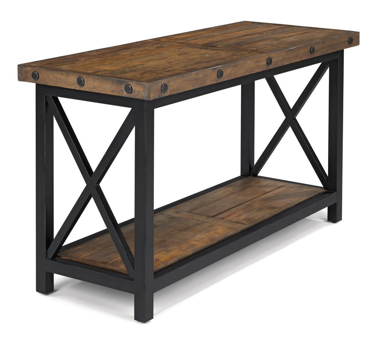 Flexsteel Carpenter Sofa Table in Rustic Brown image