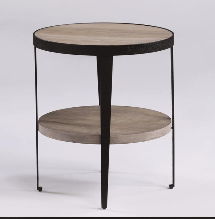 Flexsteel Compass Chairside Table  in Gray/Black