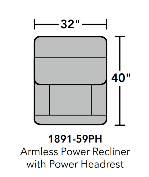 Flexsteel Latitudes Monet Power Armless Recliner w/Power Headrest image