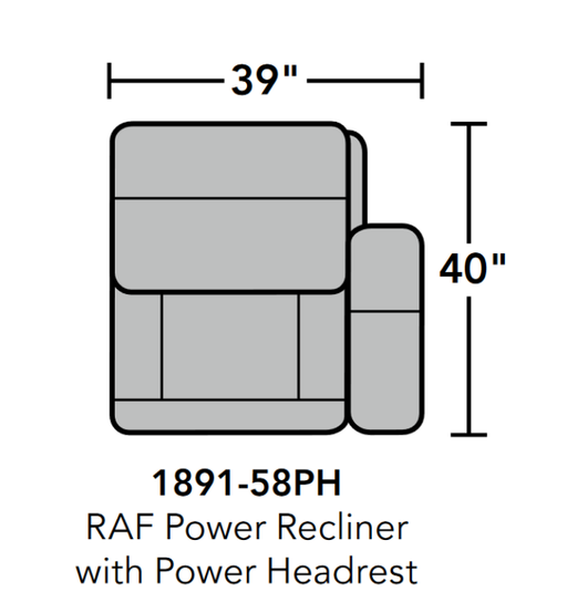 Flexsteel Latitudes Monet RAF Power Recliner w/Power Headrest image