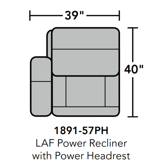 Flexsteel Latitudes Monet LAF Power Recliner w/Power Headrest image