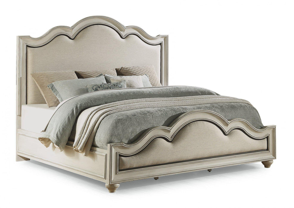 Flexsteel Wynwood Harmony Queen Upholstered Storage Bed in White Wood image