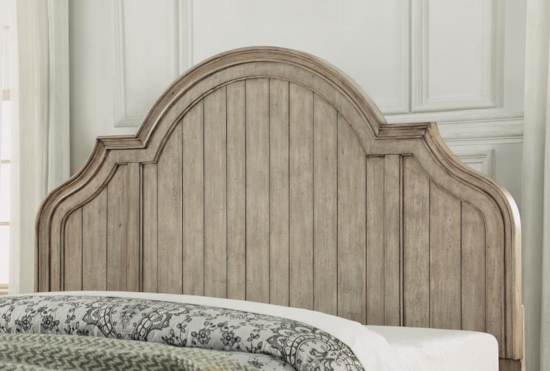 Flexsteel Wynwood Plymouth Queen Panel Bed in Whitewash Wood