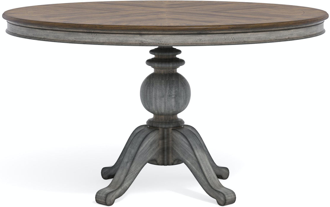 Flexsteel Wynwood Plymouth Round Pedestal Dining Table in Two-Toned image