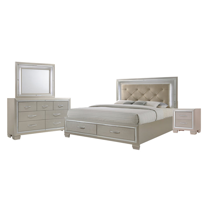 Platinum King Platform Storage 4PC Bedroom Set image