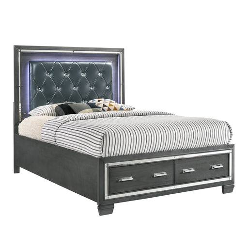 Titanium King Tufted Upholstered Storage Bed image