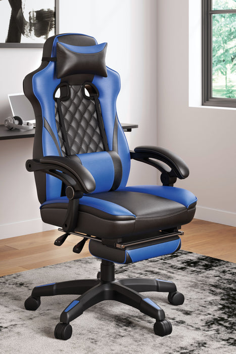 Lynxtyn - Home Office Swivel Desk Chair With Pull-out Footrest
