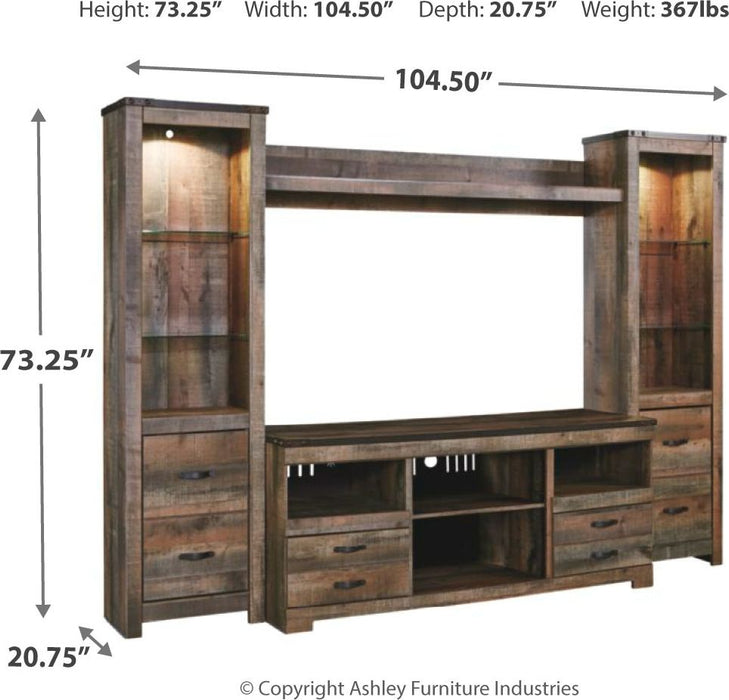 Trinell - 4 Pc. - Entertainment Center - 63" Tv Stand