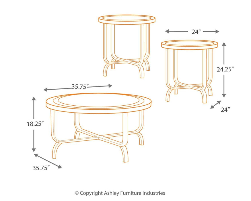 Ferlin - Occasional Table Set (3/cn)